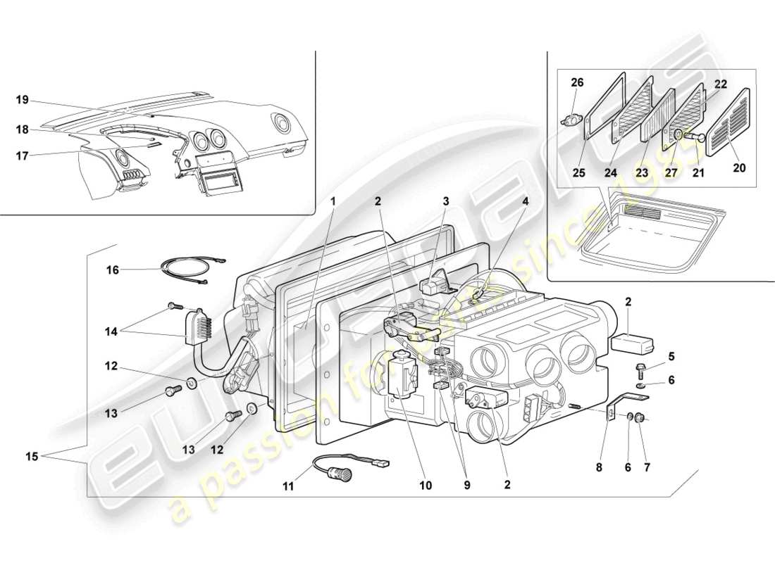 a part diagram from the Lamborghini LP640 Roadster (2010) parts catalogue
