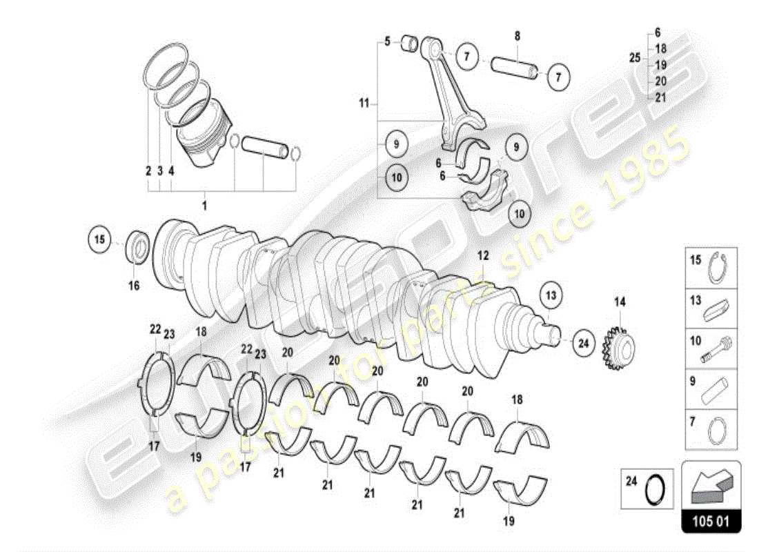 a part diagram from the lamborghini diablo vt (1999) parts catalogue