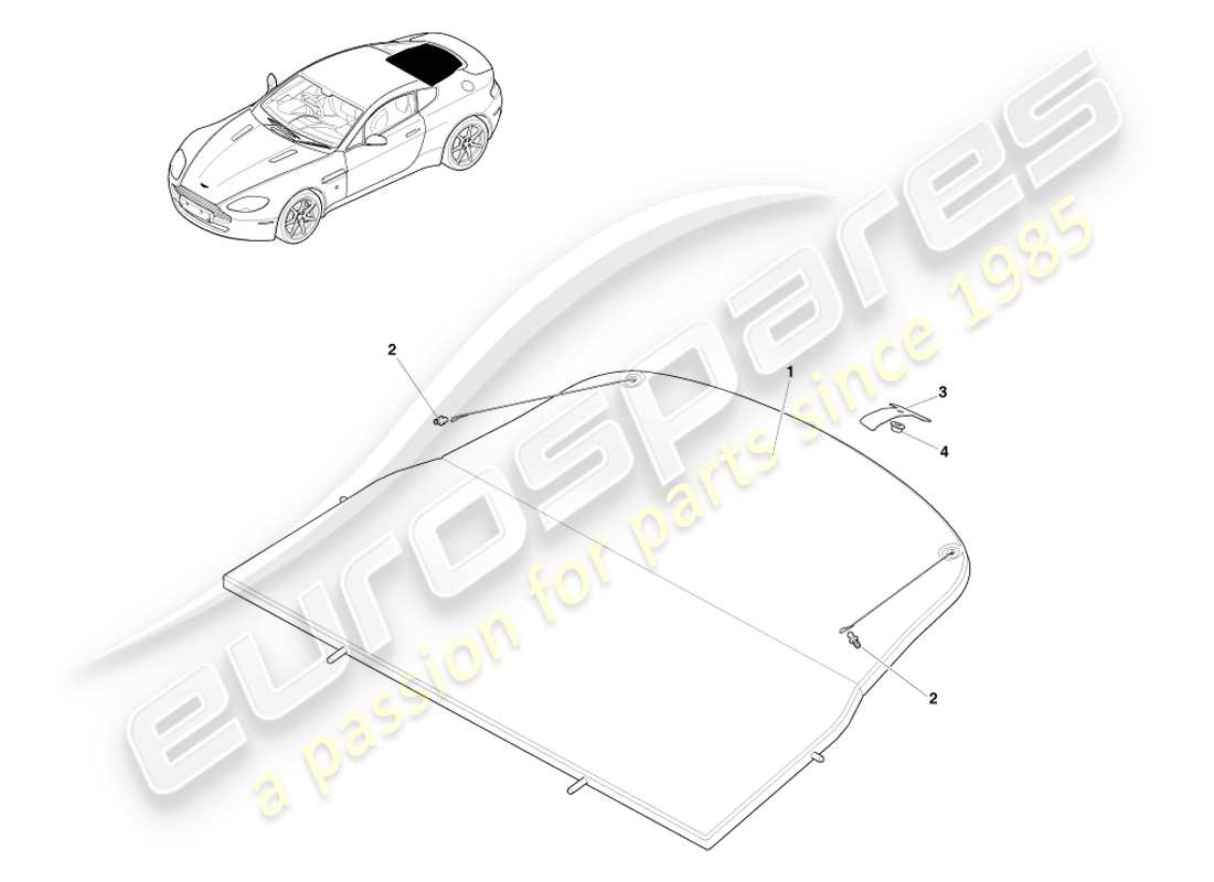 a part diagram from the aston martin v8 vantage (2007) parts catalogue