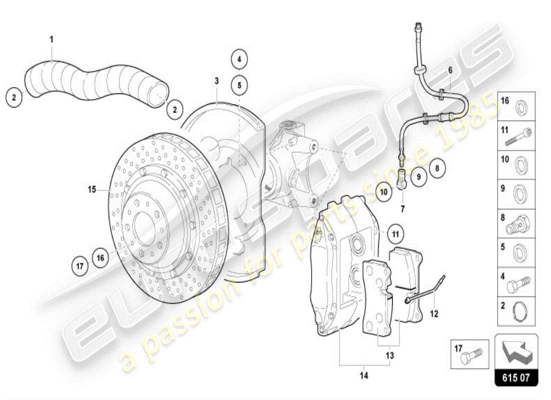 a part diagram from the lamborghini diablo vt (1999) parts catalogue