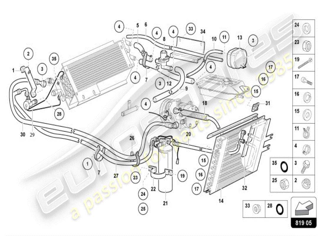 a part diagram from the lamborghini diablo vt (1996) parts catalogue