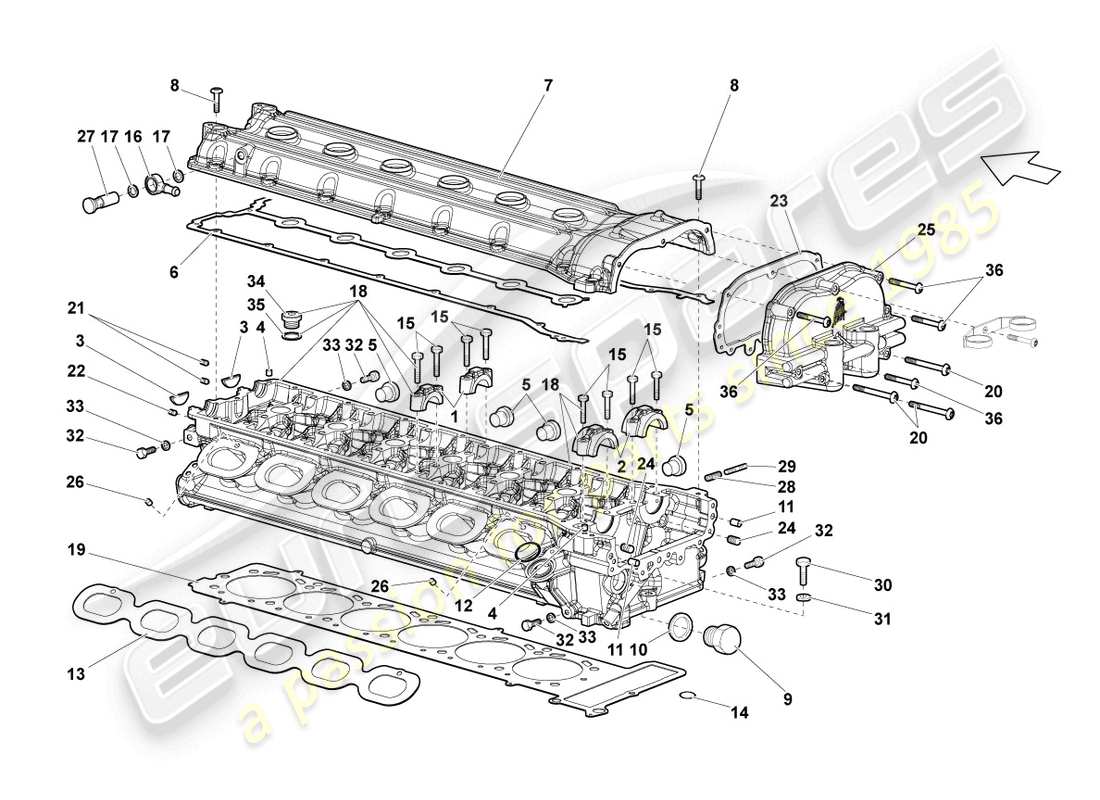 a part diagram from the Lamborghini LP640 Coupe (2009) parts catalogue