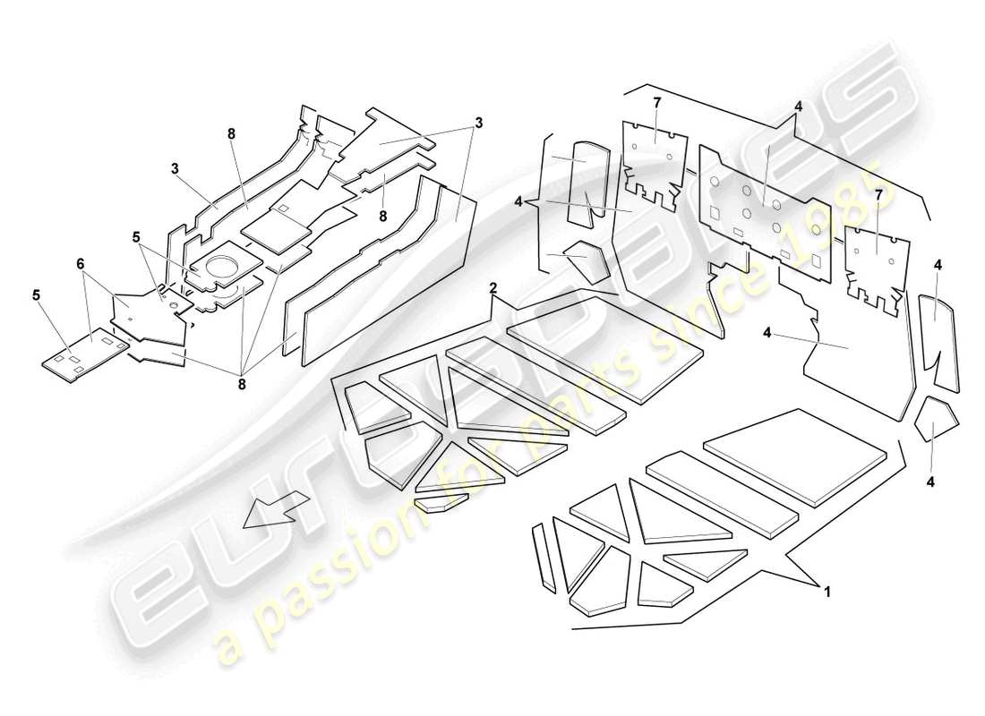 a part diagram from the Lamborghini LP640 Roadster (2008) parts catalogue