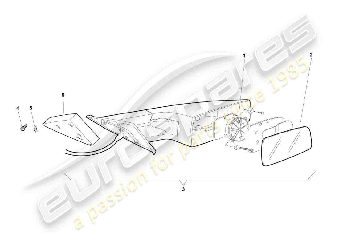 a part diagram from the lamborghini lp640 roadster (2008) parts catalogue