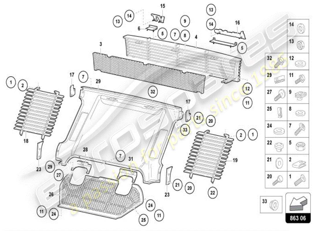 a part diagram from the lamborghini diablo vt (1996) parts catalogue