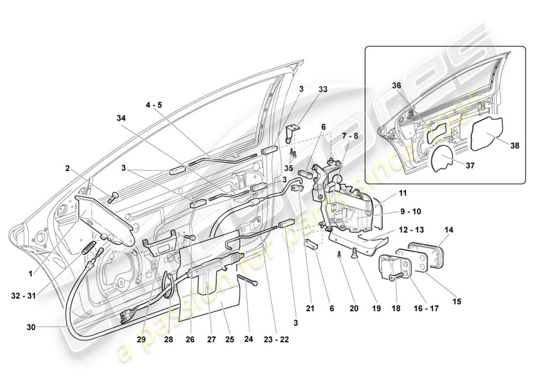 a part diagram from the Lamborghini LP640 Roadster (2009) parts catalogue