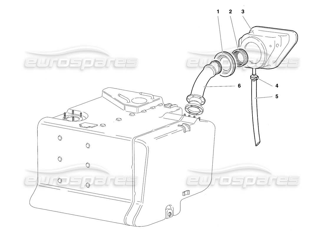 lamborghini diablo se30 (1995) fuel system (valid for usa - january 1995) parts diagram