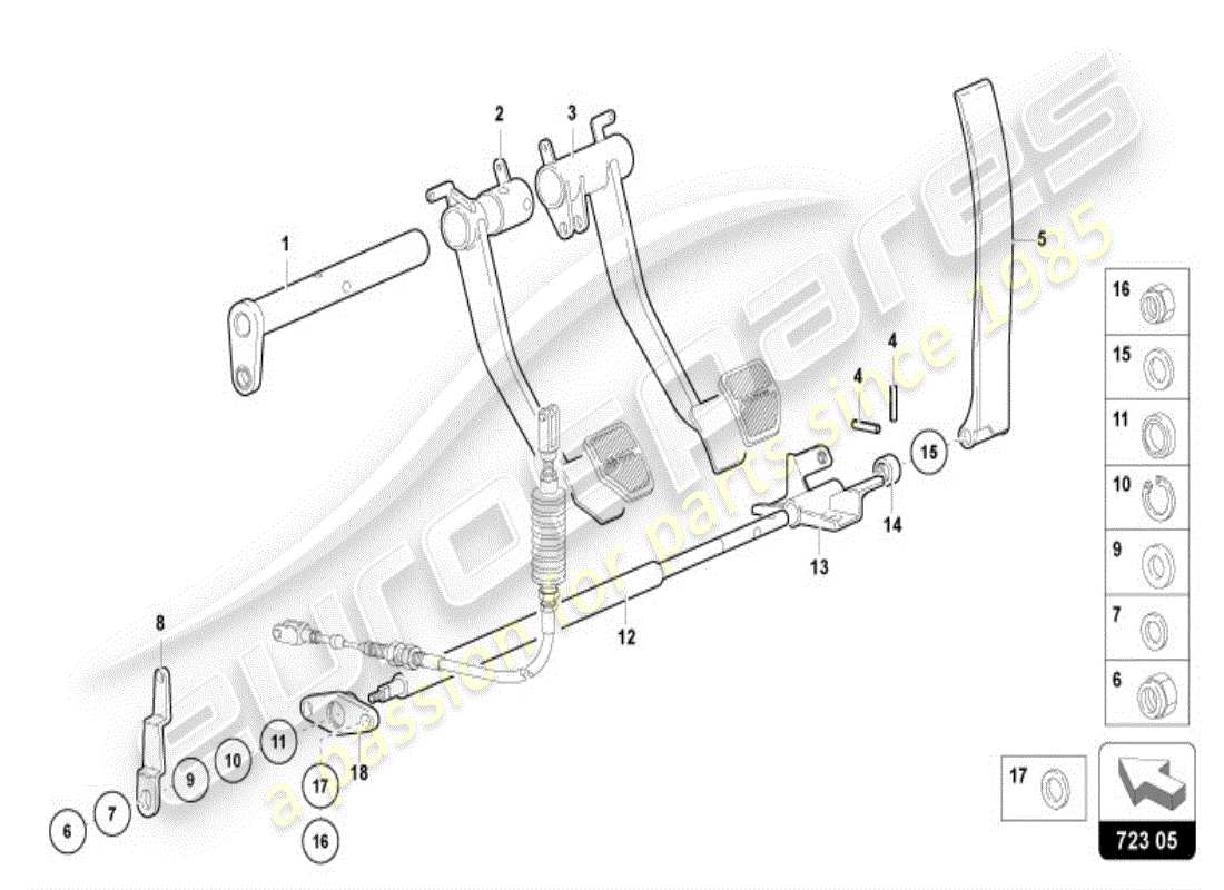 a part diagram from the lamborghini diablo vt (1999) parts catalogue