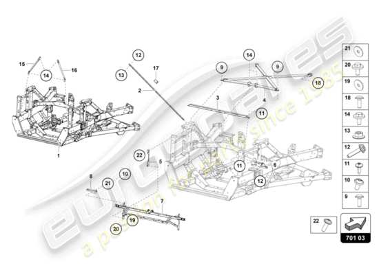 a part diagram from the lamborghini lp740-4 s roadster (2021) parts catalogue