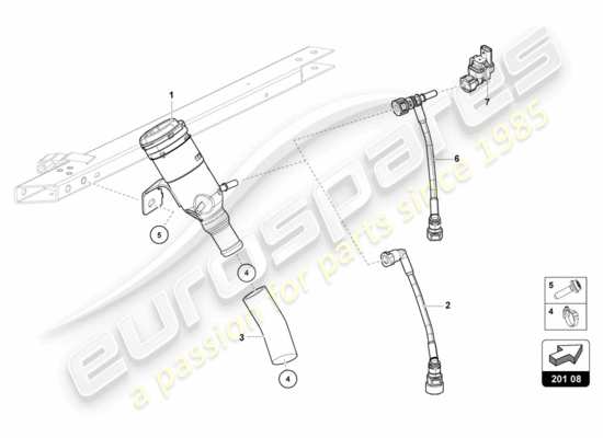 a part diagram from the lamborghini huracan lp600 parts catalogue