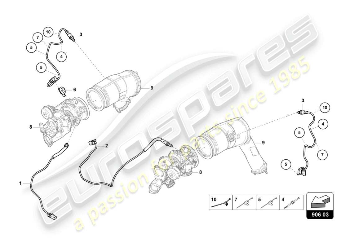 lamborghini urus s (2023) lambda probe parts diagram