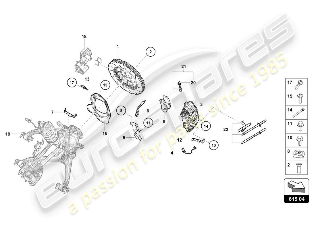 lamborghini 2021 (evo spyder 2wd) brake disc (vented) rear part diagram