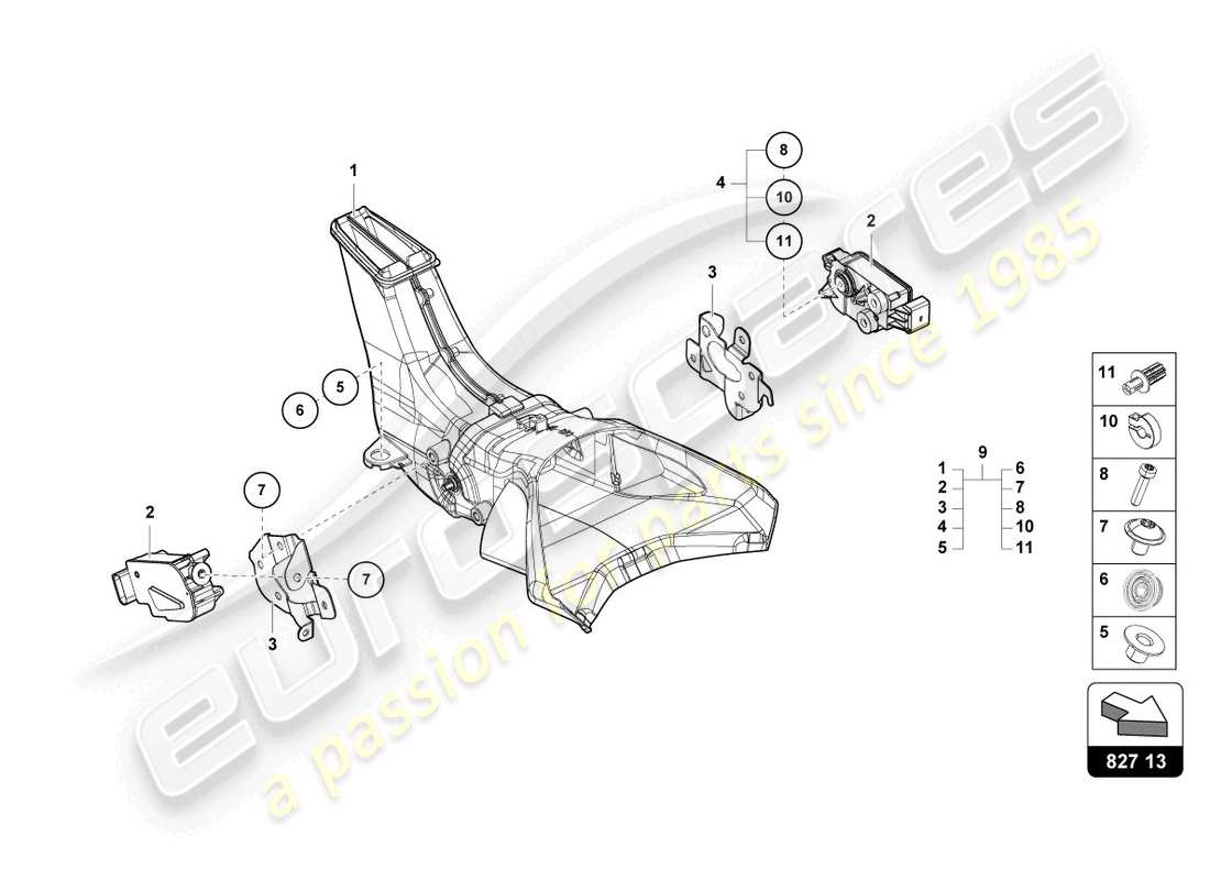 lamborghini 2022 (lp770-4 svj roadster) aerodynamic attachment parts rear part diagram