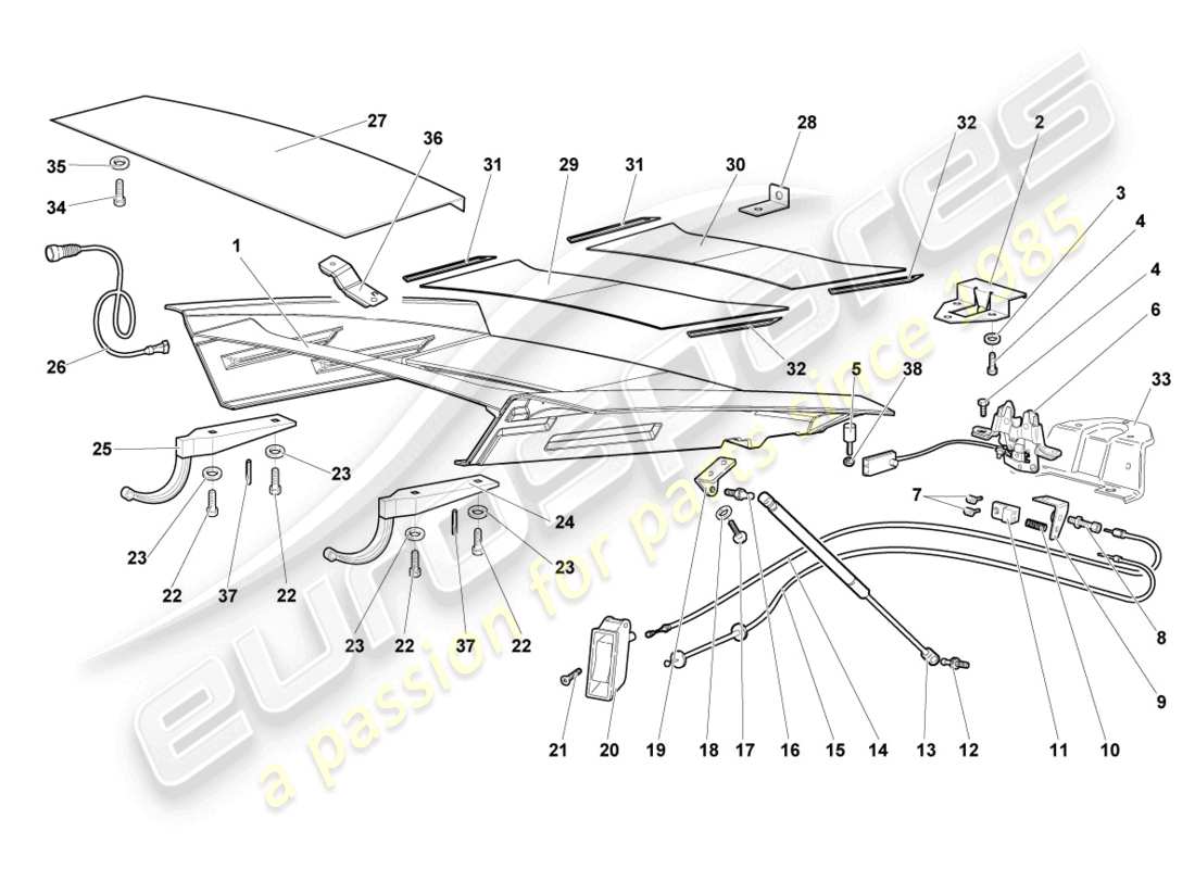 a part diagram from the Lamborghini LP640 Coupe (2008) parts catalogue