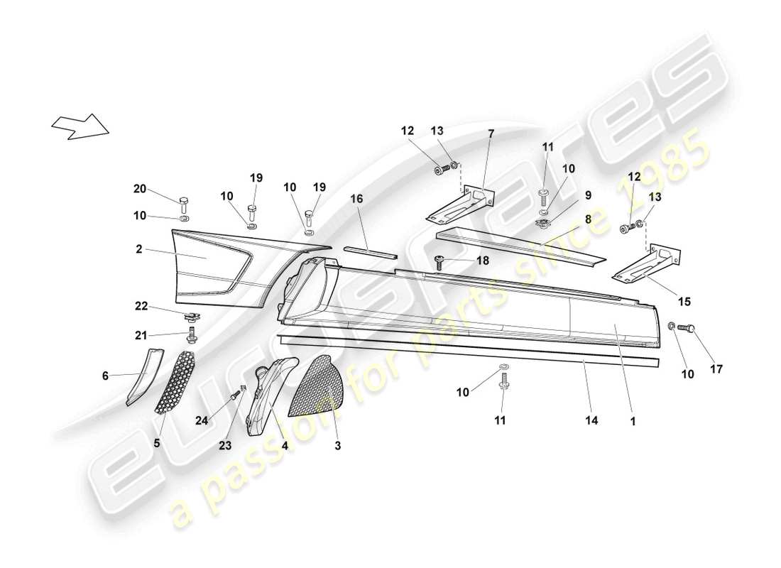 a part diagram from the Lamborghini LP640 Coupe (2008) parts catalogue