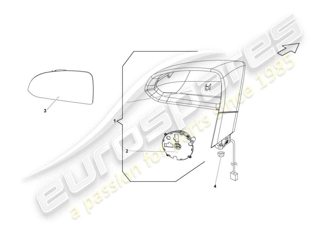 a part diagram from the lamborghini lp550-2 spyder (2012) parts catalogue