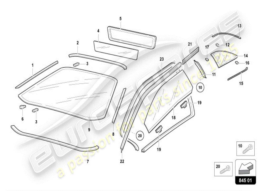 a part diagram from the lamborghini diablo vt (1998) parts catalogue