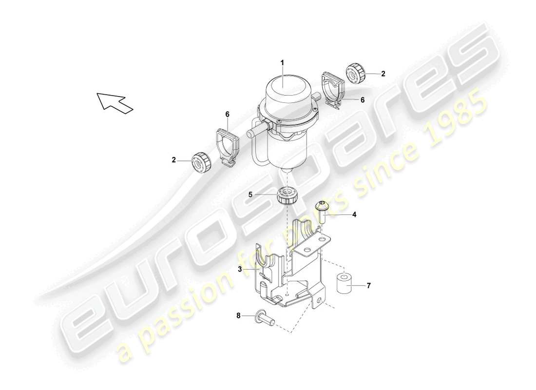 a part diagram from the lamborghini lp560-4 spider (2011) parts catalogue