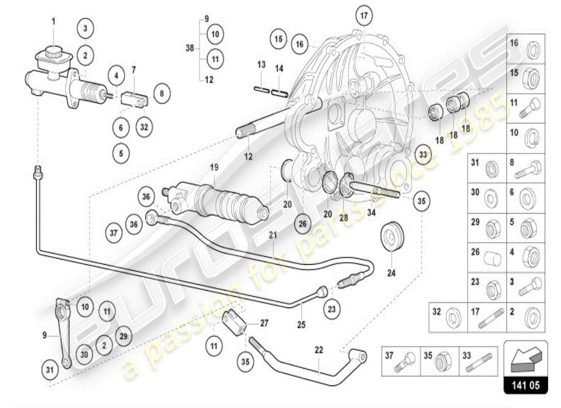 a part diagram from the lamborghini diablo vt (1996) parts catalogue