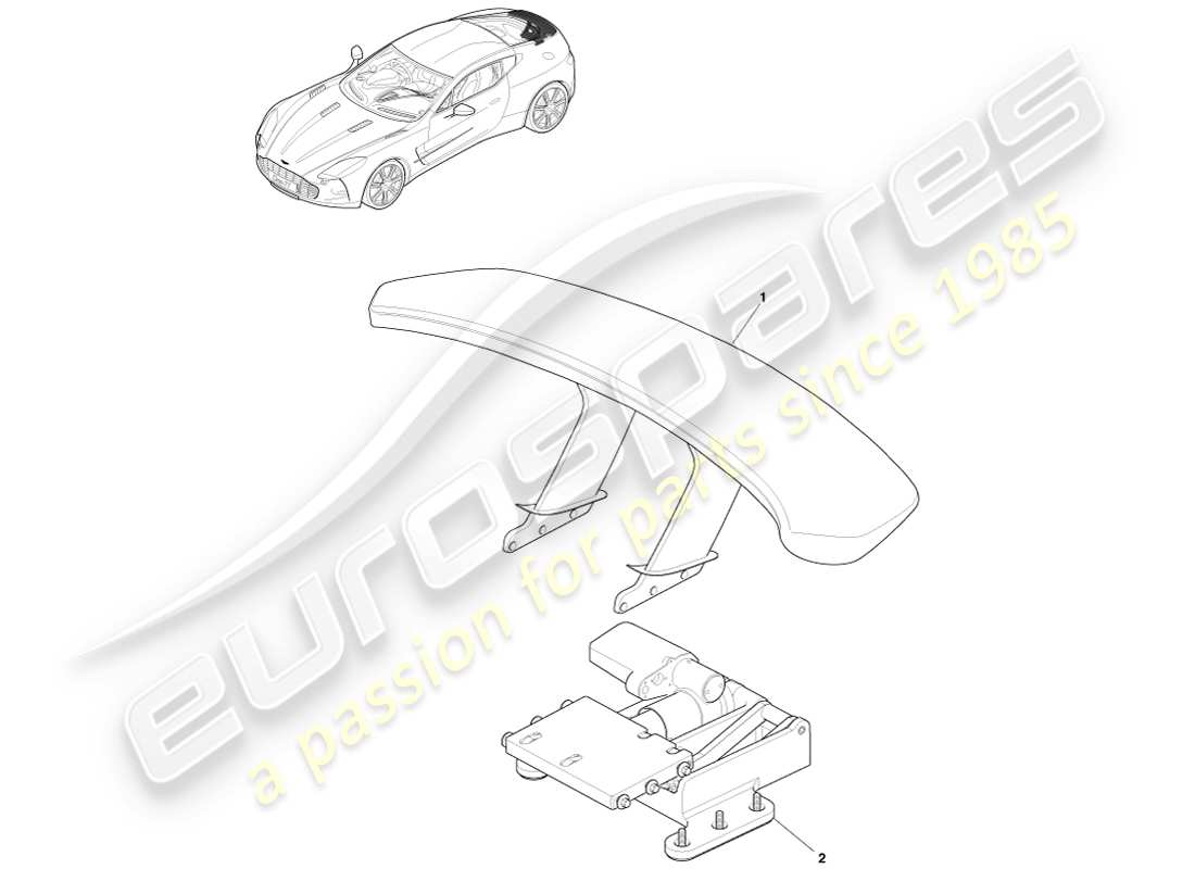 VIEW PARTS DIAGRAMS FROM THE ASTON MARTIN ONE-77 PARTS CATALOGUE a part diagram from the aston martin one-77 parts catalogue