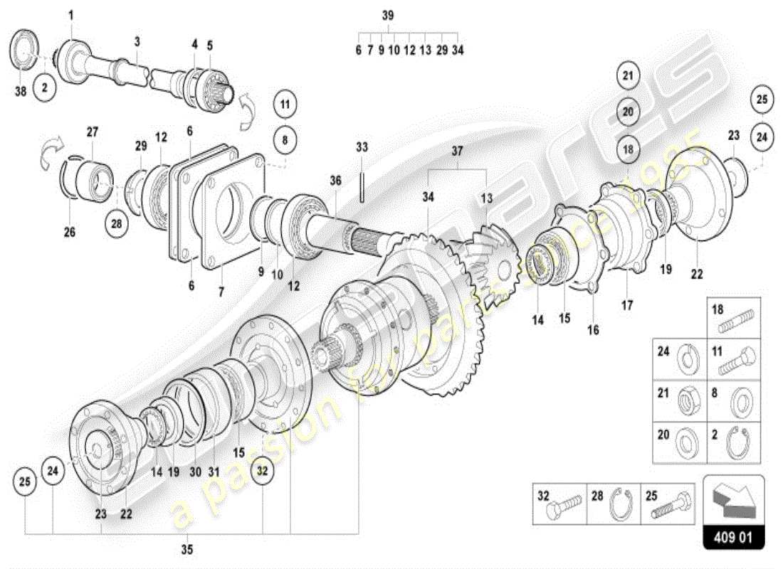 a part diagram from the lamborghini diablo parts catalogue