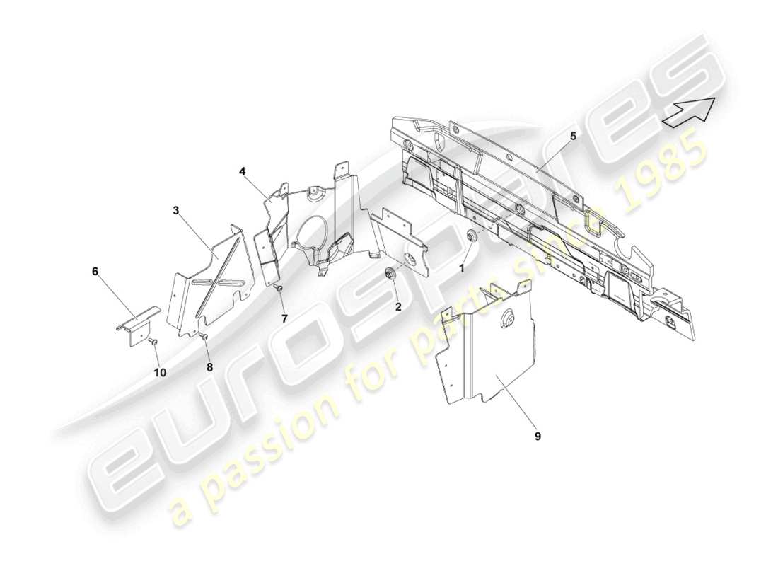 a part diagram from the lamborghini lp560-4 coupe (2011) parts catalogue