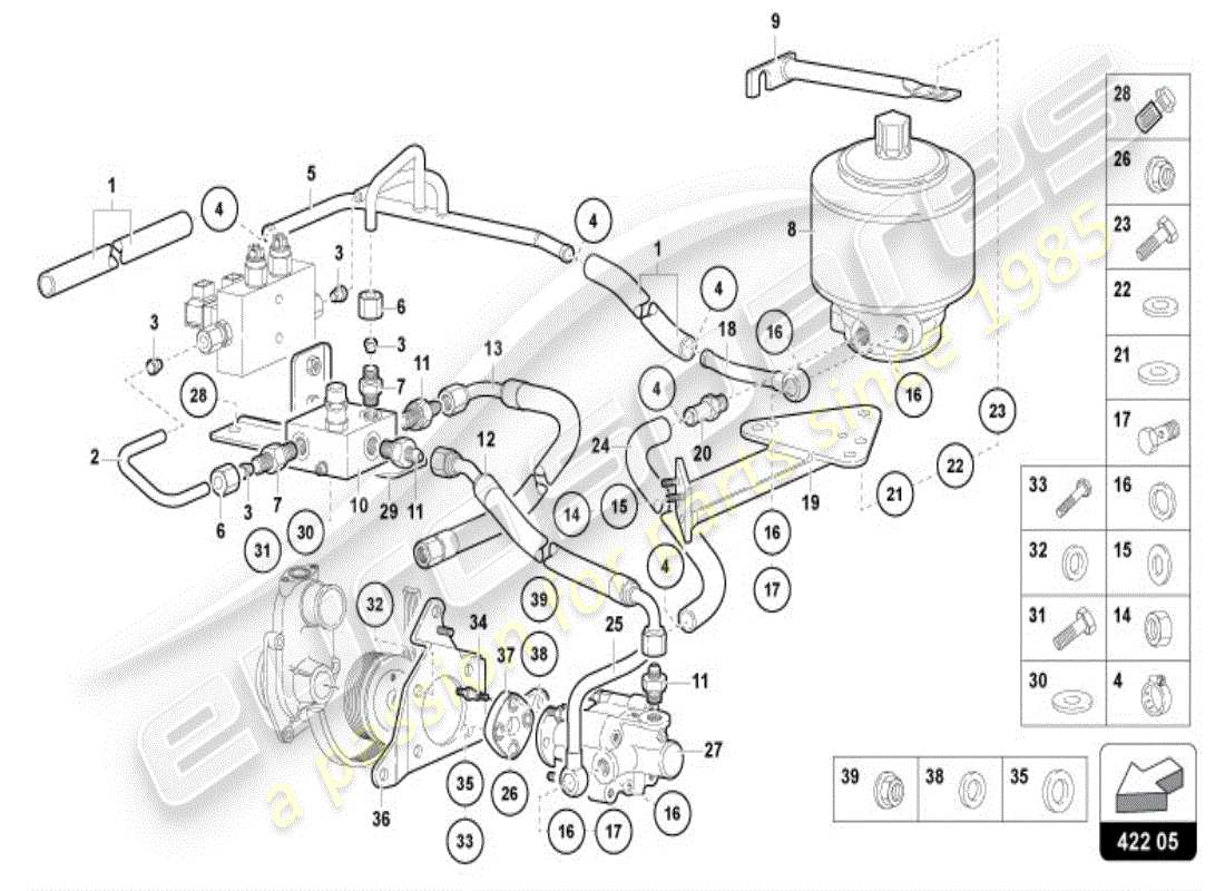 a part diagram from the lamborghini diablo parts catalogue