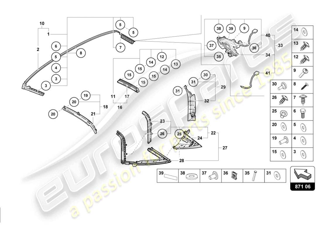 lamborghini 2022 (evo spyder 2wd) seal part diagram