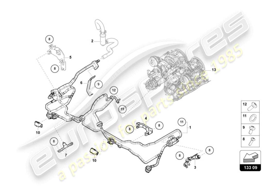 lamborghini urus performante (2024) vacuum system parts diagram
