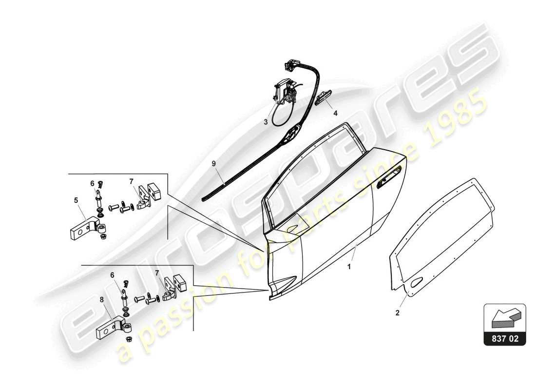 lamborghini 2017 (gt3) doors lock part diagram