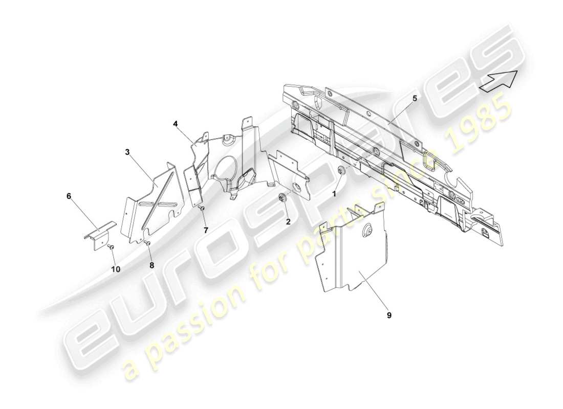 lamborghini lp550-2 coupe (2011) heat shield parts diagram