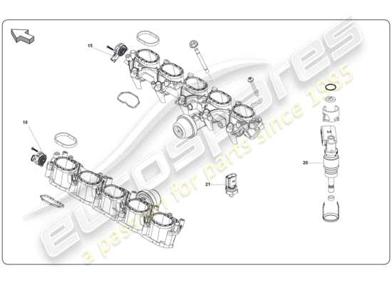 a part diagram from the lamborghini super trofeo (2009-2014) parts catalogue