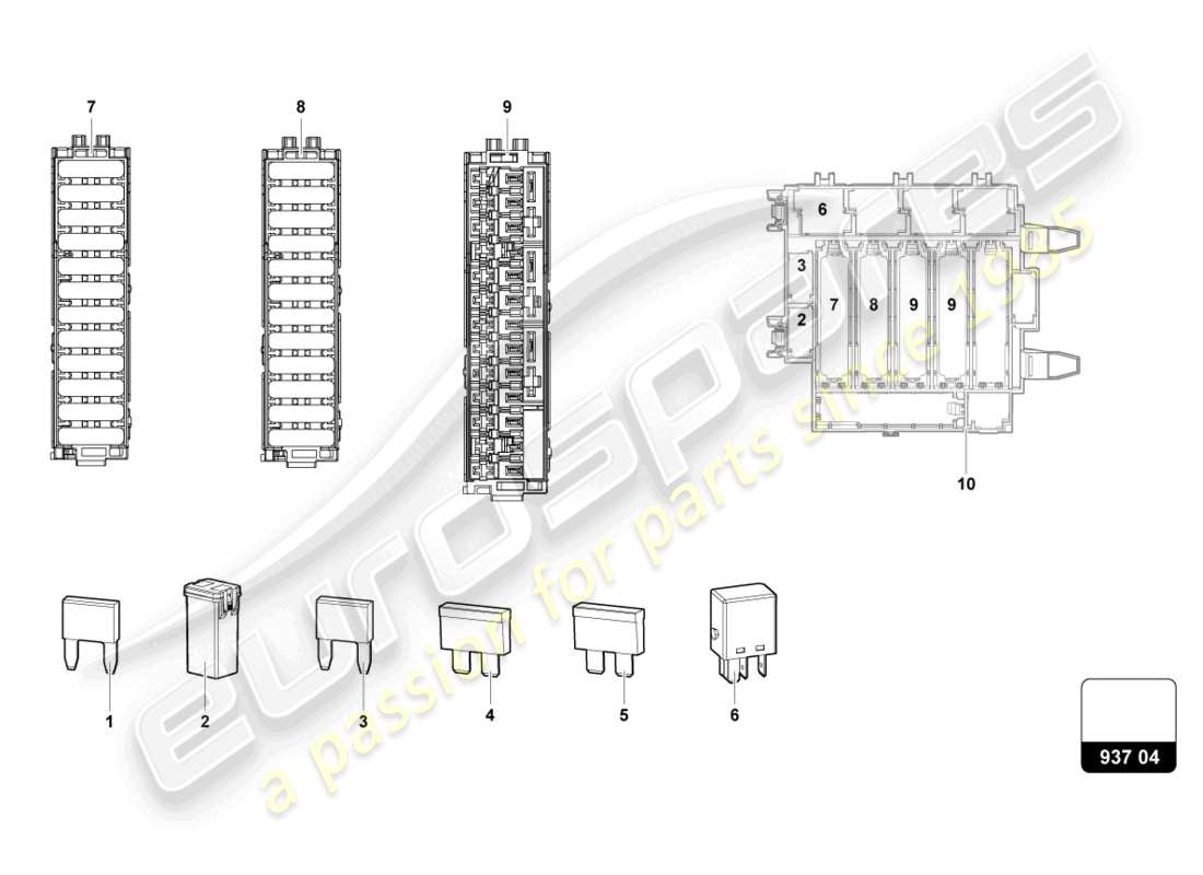 lamborghini urus s (2024) fuses parts diagram