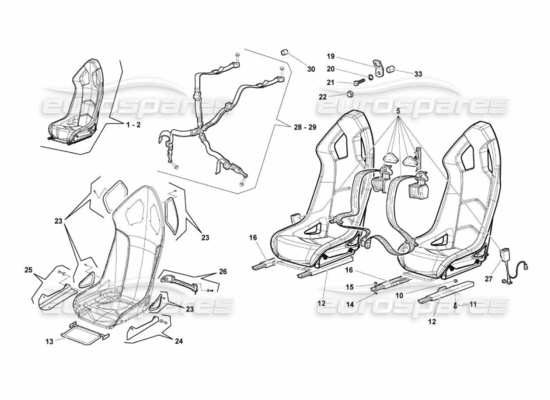 a part diagram from the lamborghini murcielago parts catalogue