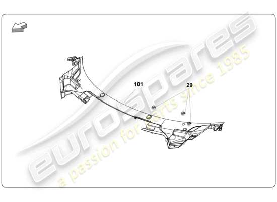 a part diagram from the lamborghini super trofeo (2009-2014) parts catalogue