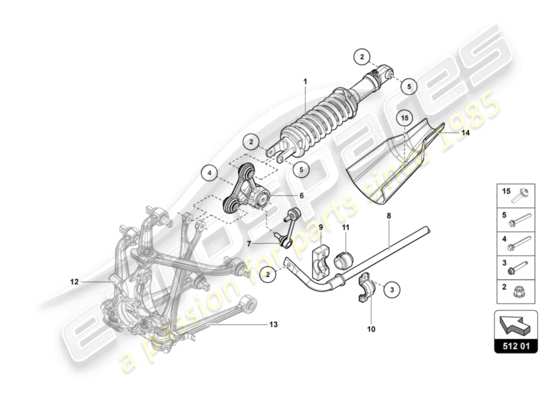 a part diagram from the lamborghini lp740-4 s coupe (2017) parts catalogue