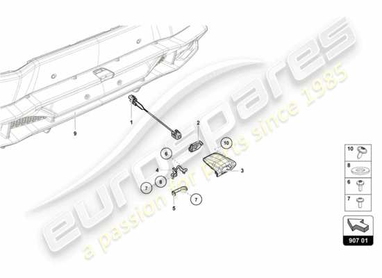 a part diagram from the lamborghini huracan lp600 parts catalogue