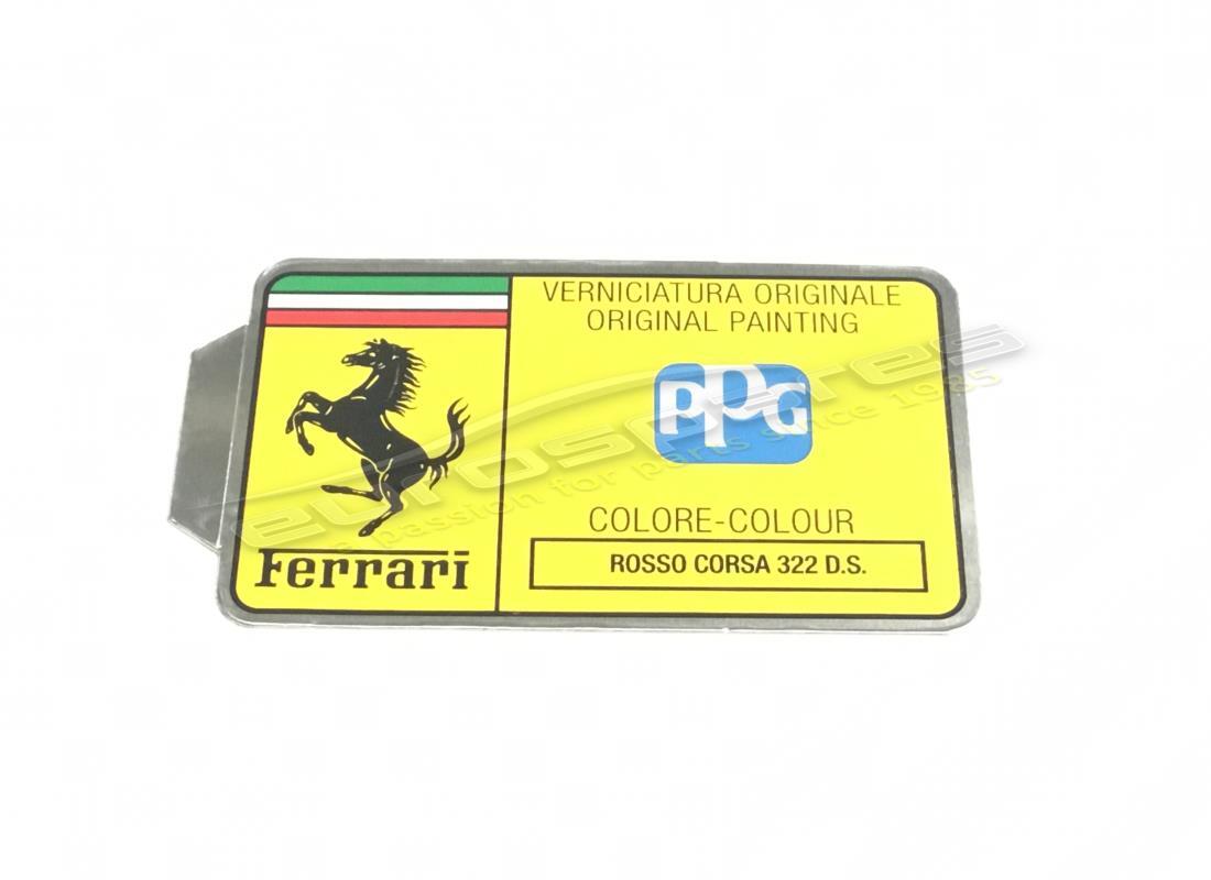 NEW FERRARI PPG PAINT TAG. PART NUMBER MC361565 (1) new ferrari ppg paint tag. part number mc361565 (1)
