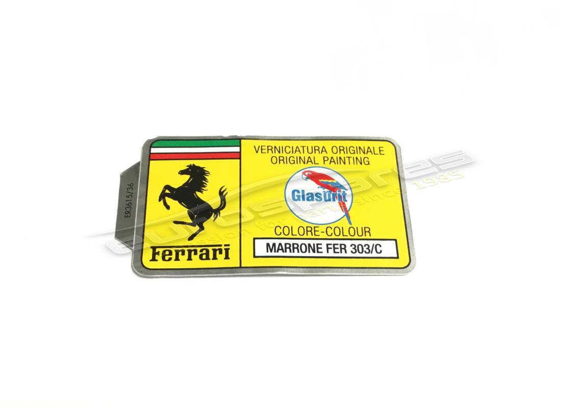 NEW FERRARI GLASURIT PAINT CODE STICKER (CIRCLE). PART NUMBER ER361536 (1) new ferrari glasurit paint code sticker (circle). part number er361536 (1)