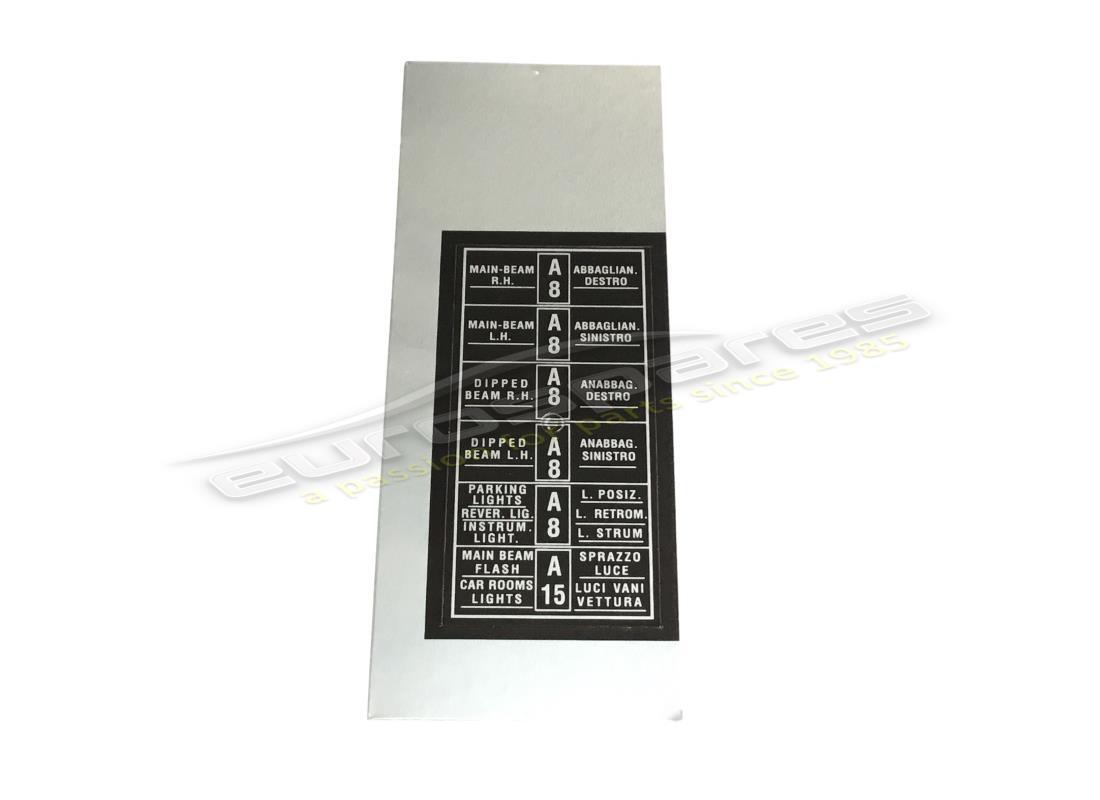 NEW FERRARI FUSE BOX STICKER. PART NUMBER FST012 (1) new ferrari fuse box sticker. part number fst012 (1)
