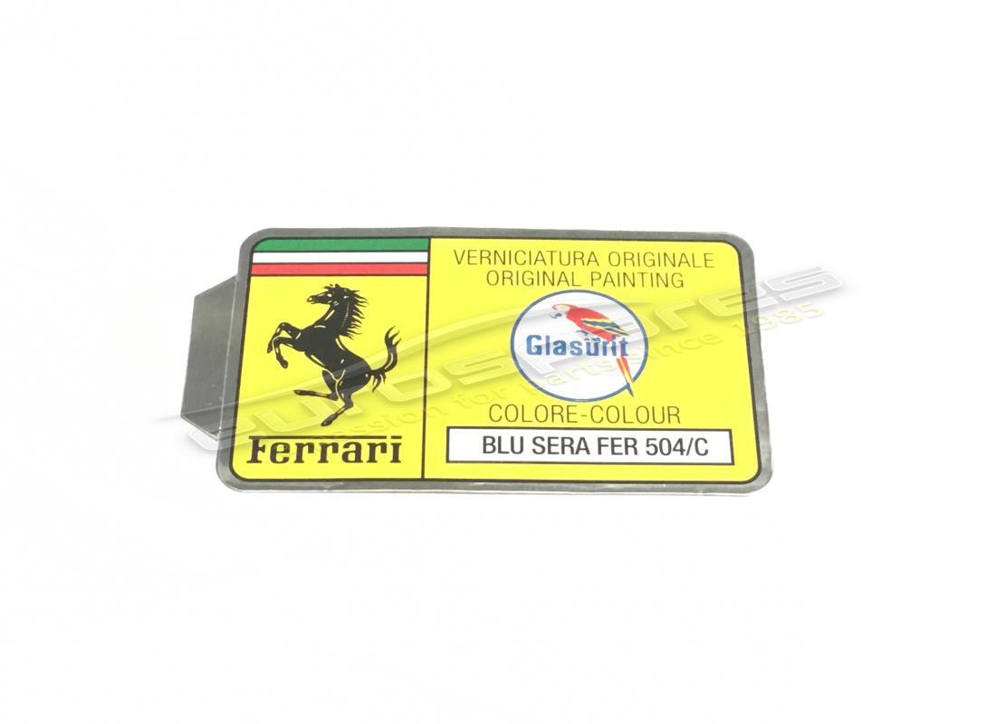 NEW FERRARI GLASURIT PAINT CODE STICKER (CIRCLE). PART NUMBER ER361541 (1) new ferrari glasurit paint code sticker (circle). part number er361541 (1)