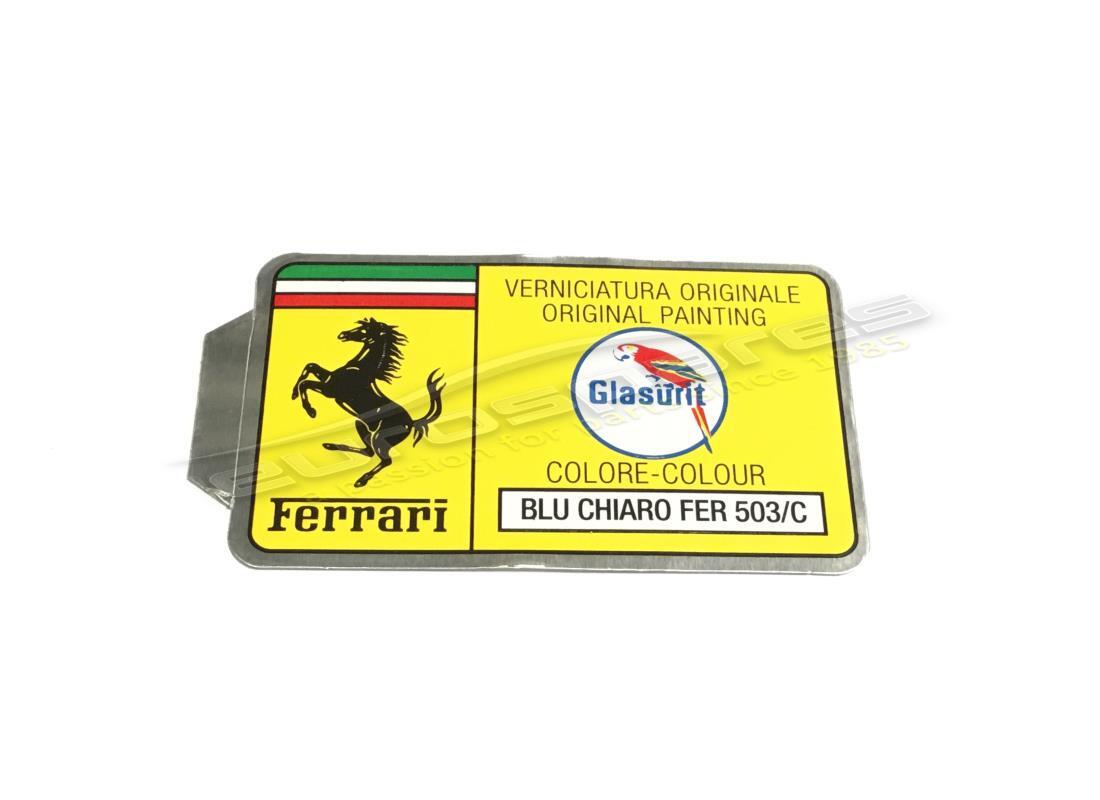 NEW FERRARI GLASURIT PAINT CODE STICKER (CIRCLE). PART NUMBER ER361539 (1) new ferrari glasurit paint code sticker (circle). part number er361539 (1)