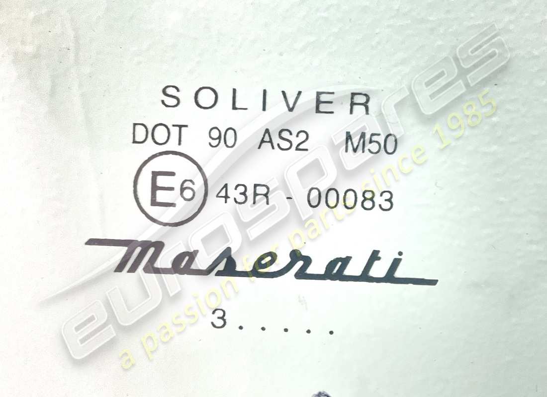 USED MASERATI RH DOOR GLASS M338. PART NUMBER 387700306 (2) used maserati rh door glass m338. part number 387700306 (2)