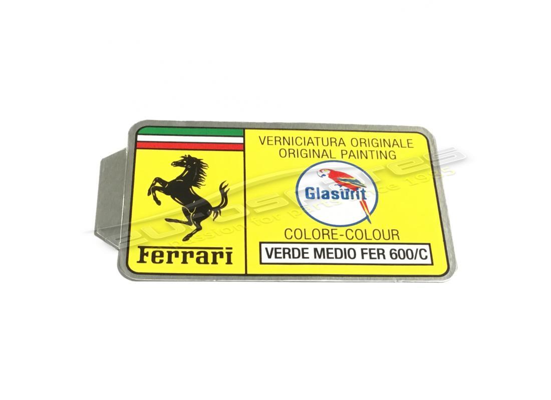 NEW FERRARI GLASURIT PAINT CODE STICKER (CIRCLE). PART NUMBER ER361542 (1) new ferrari glasurit paint code sticker (circle). part number er361542 (1)