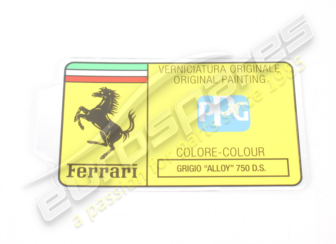 NEW FERRARI PPG PAINT TAG. PART NUMBER MC361558 (1) new ferrari ppg paint tag. part number mc361558 (1)