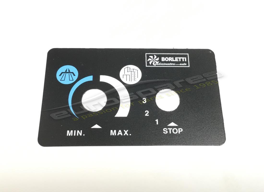 NEW FERRARI AIR CON INFORMATION PLATE, (HVAC / AC). PART NUMBER 109820 (1) new ferrari air con information plate, (hvac / ac). part number 109820 (1)