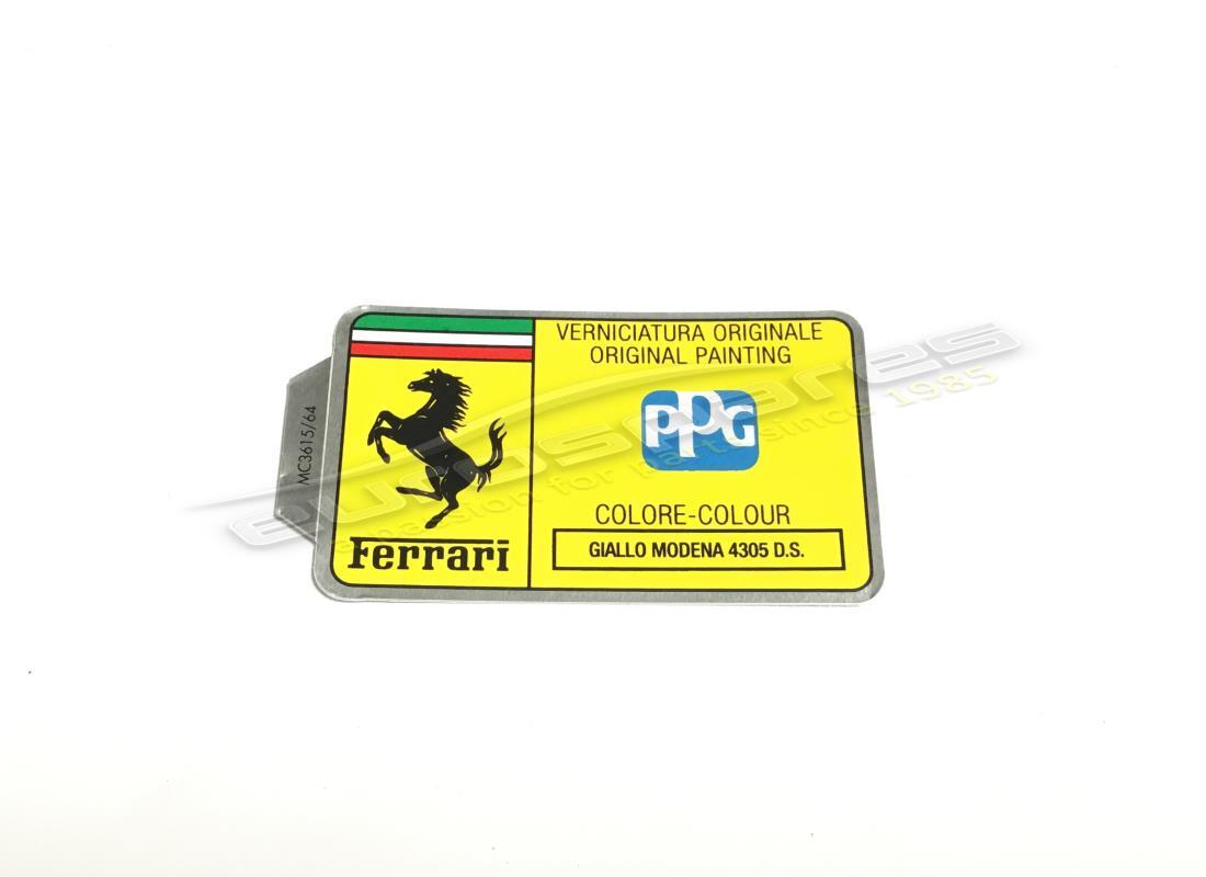 NEW FERRARI PPG PAINT TAG. PART NUMBER MC361564 (1) new ferrari ppg paint tag. part number mc361564 (1)