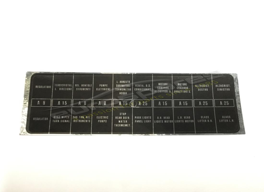 NEW FERRARI FUSE BOX STICKER. PART NUMBER FST011 (1) new ferrari fuse box sticker. part number fst011 (1)
