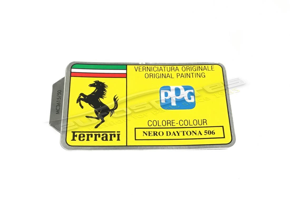 NEW FERRARI PPG PAINT TAG. PART NUMBER MC361550 (1) new ferrari ppg paint tag. part number mc361550 (1)