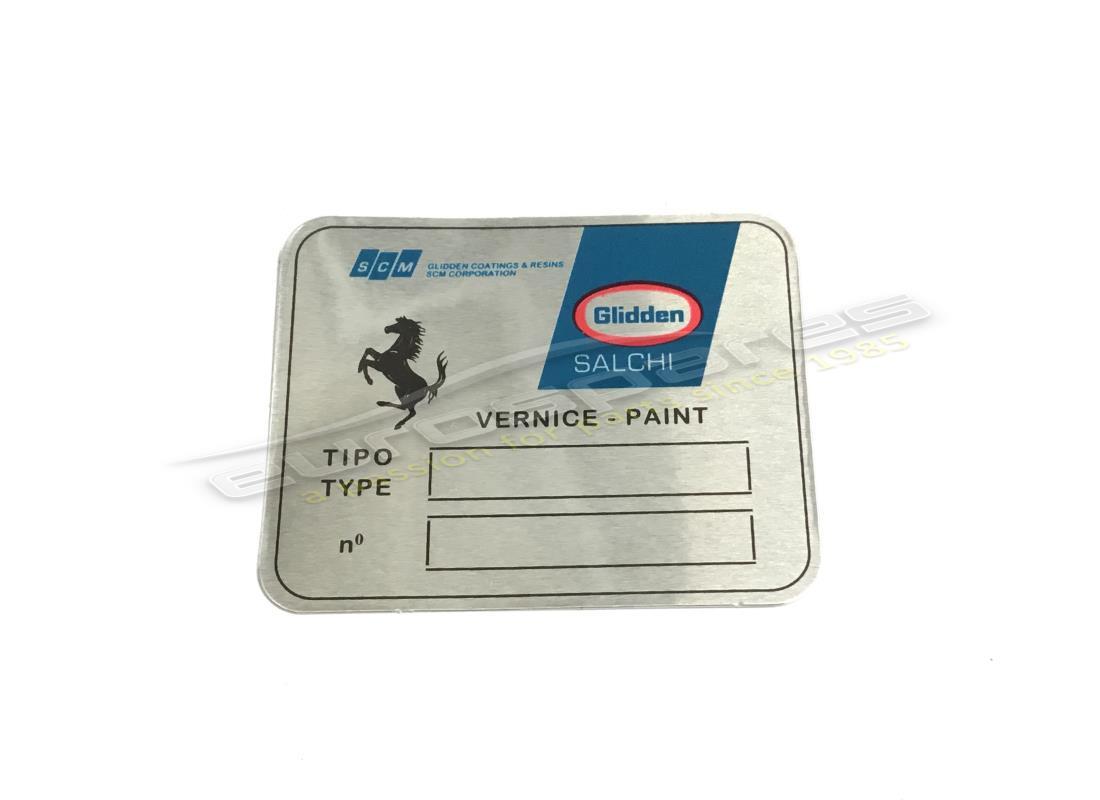 NEW FERRARI GLIDDEN SALCHI PAINT CODE STICKER. PART NUMBER ER361590 (1) new ferrari glidden salchi paint code sticker. part number er361590 (1)